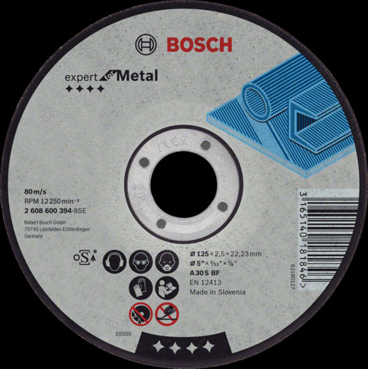 disques abrasifs 180mm Expert metal Bosch meuleuse angulaire