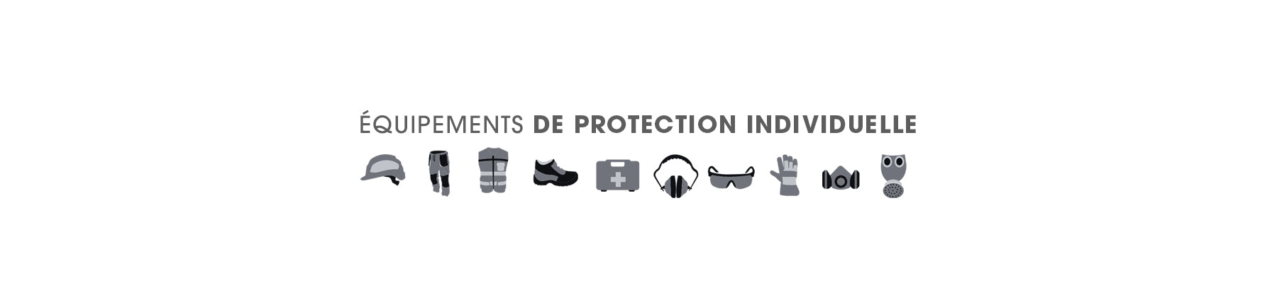 Illustration d'équipements de protection individuelle (EPI) : casque, gants, lunettes, chaussures et harnais, pour un guide complet sur leur usage