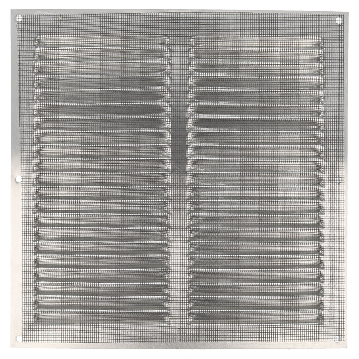 Grille d'aération en aluminium + moustiquaire Argent 250 x 250 mm à visser AMIG23349