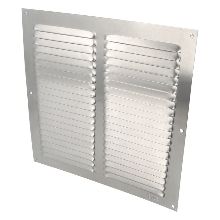 Grille d'aération en aluminium + moustiquaire Argent 250 x 250 mm à visser AMIG23349