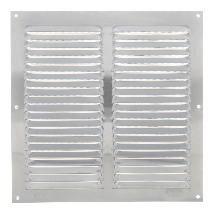 Grille d'aération en aluminium + moustiquaire Argent 250 x 250 mm à visser AMIG23349