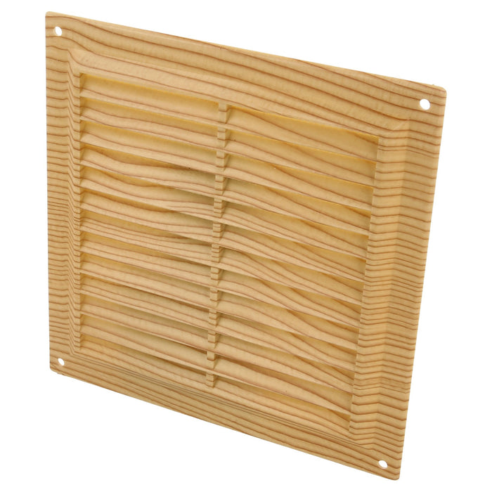 Grille d'aération en ABS 170 x 170 mm avec moustiquaire effet bois  AMIG23233