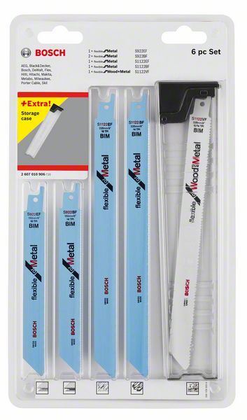 Set 6Pièces Scie Sabre Best Seller Bosch 2607010906