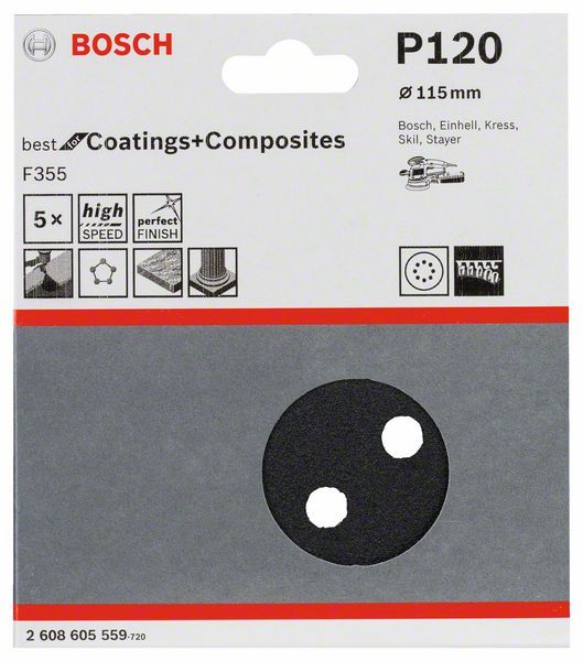 5 Abr Exc Ø 115 G120 BFS Bosch 2608605559