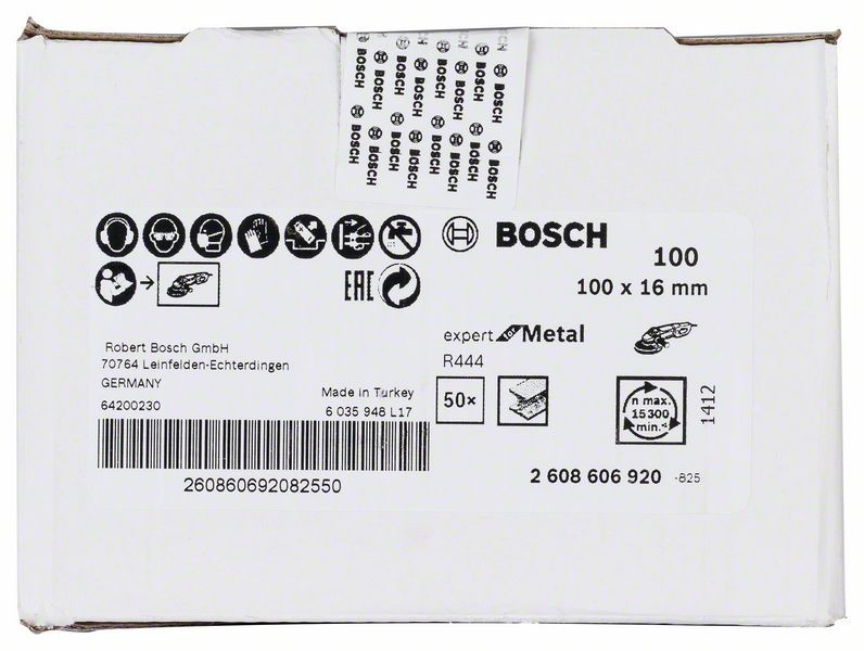 1 Abr Fibre Ø100 Gr100 Efm Bosch 2608606920