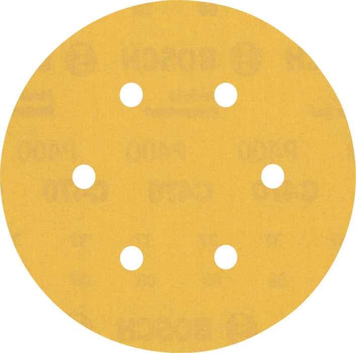 Feuille abrasive Expert C470 pour ponceuses excentriques 150mm, 6 trous, G400 5 pces