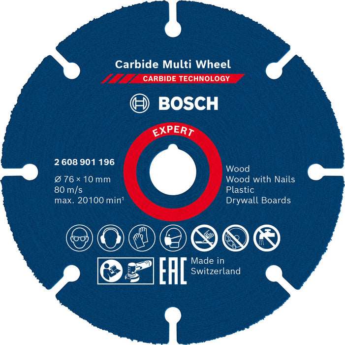 Disque à tronçonner Expert Carbide Multi Wheel 76mm, 1mm, 10mm