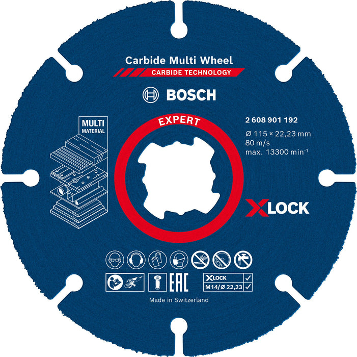 Disque à tronçonner X-LOCK Expert Carbide Multi Wheel 115mm, 1mm, 22,23mm