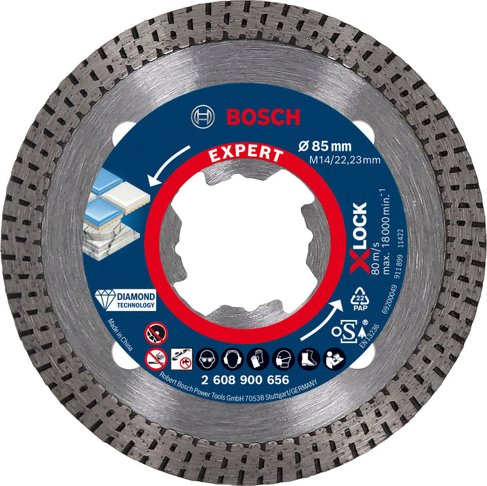 Disque à tronçonner diamanté X-LOCK Expert HardCeramic 85x22,23x1,6x7mm