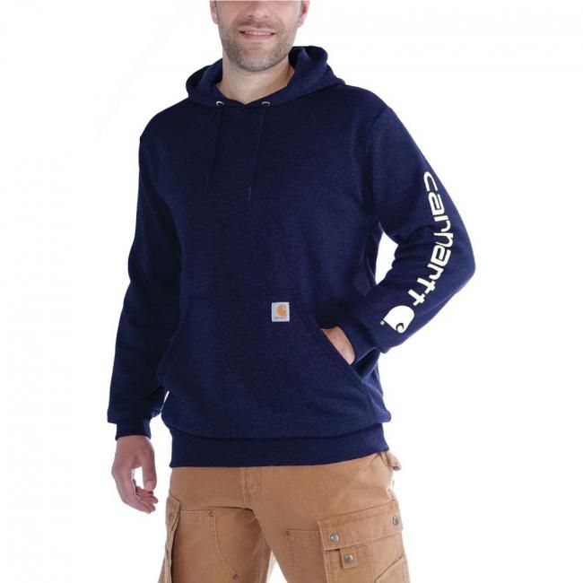 Sweat MIDW. SLEEVELOGO HOODED bleu navy CARHARTT