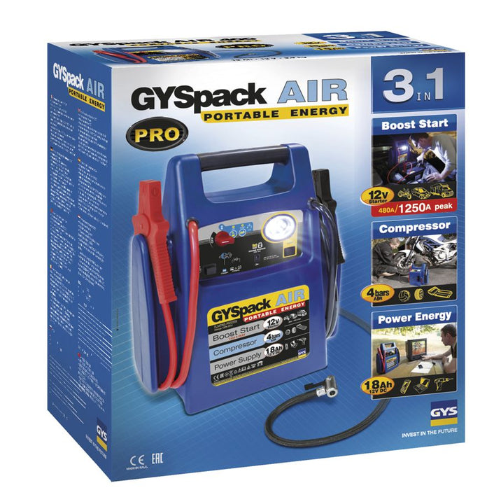 Démarreur autonome 3 en 1 Booster GYSPACK AIR 12V GYS