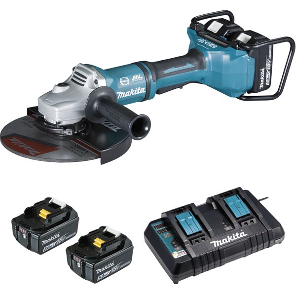 Meuleuseø 230 mm 36 V  2 x 18 V Li-Ion 5 Ah (4 batteries)DGA900PT4 MAKITA