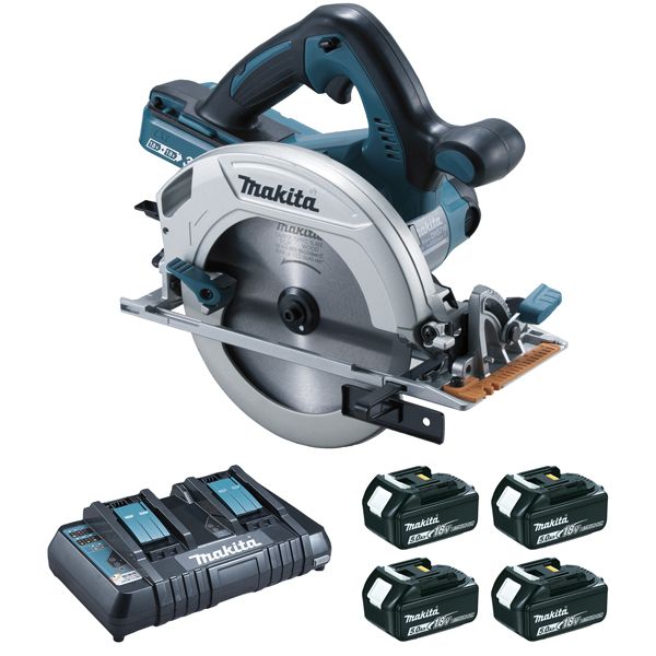 Scie circulaire 36 V  2 x 18 V Li-Ion 5 Ahø 190 mm (4 batteries)DHS710PT4J MAKITA