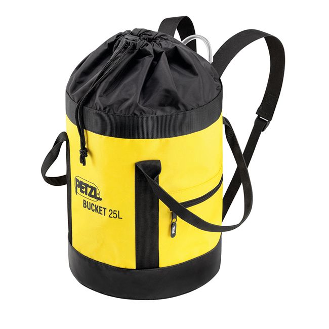 Sac à corde en toile auto-portant jaune 25L BUCKET PETZL S41AY025