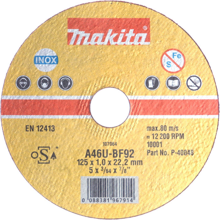 Disque A Tronçonner Metal 230x1,9x22,23  mm A60T Makita B-12273