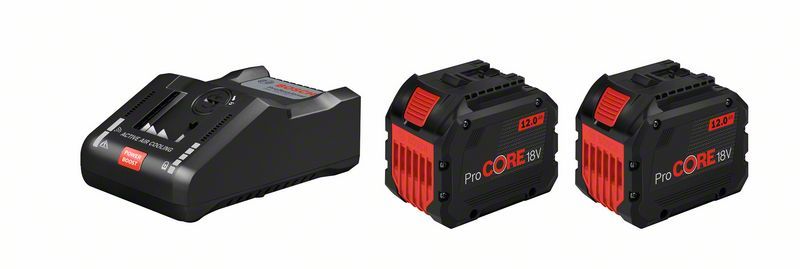 Starter-Set 2 x Batt. ProCORE18V 12.0Ah + GAL 18V-160C Bosch 1600A016GY