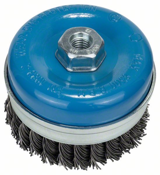 Brosse boisseau 75 mm à fils d'acier torsadés M10 Bosch 2608622063