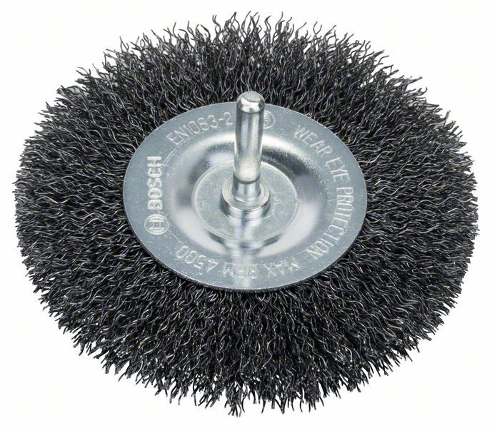 Brosse circulaire 100 mm à fils d'acier ondulés 0,3 mm Bosch 1609200273