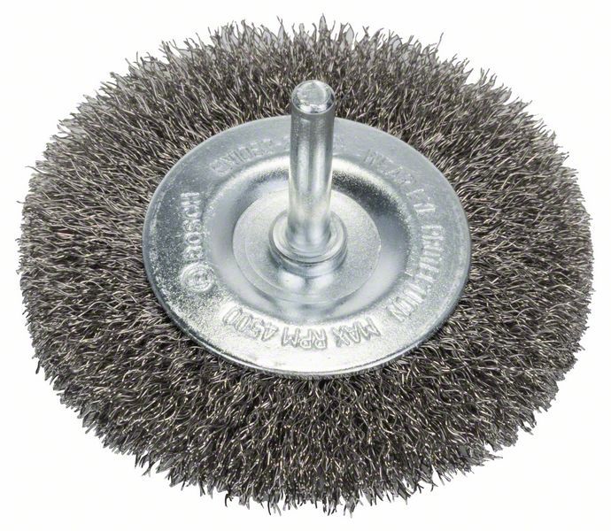 Brosse circulaire 80 mm à fils d'inox ondulés 0,2 mm Bosch 2608622123