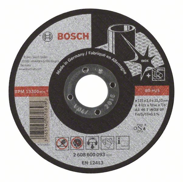 Disque à tronçonner à moyeu plat Expert for Inox Bosch 2608600093