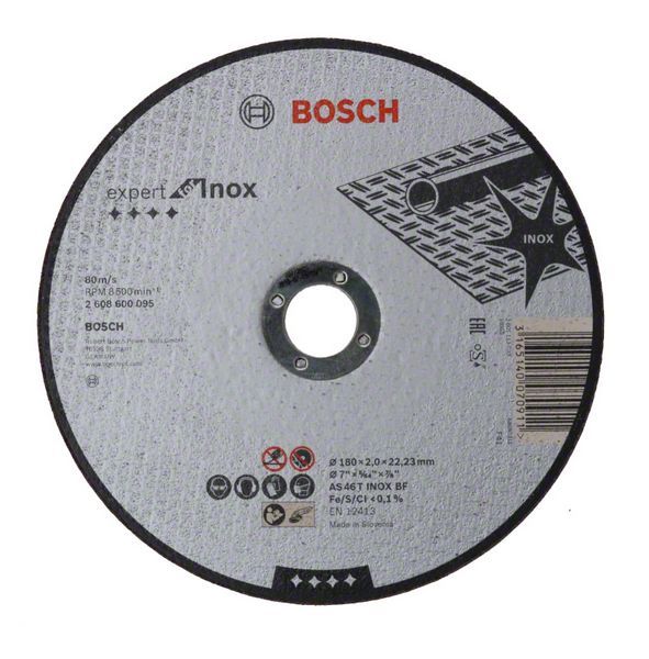 Disque à tronçonner à moyeu plat Expert for Inox Bosch 2608600095