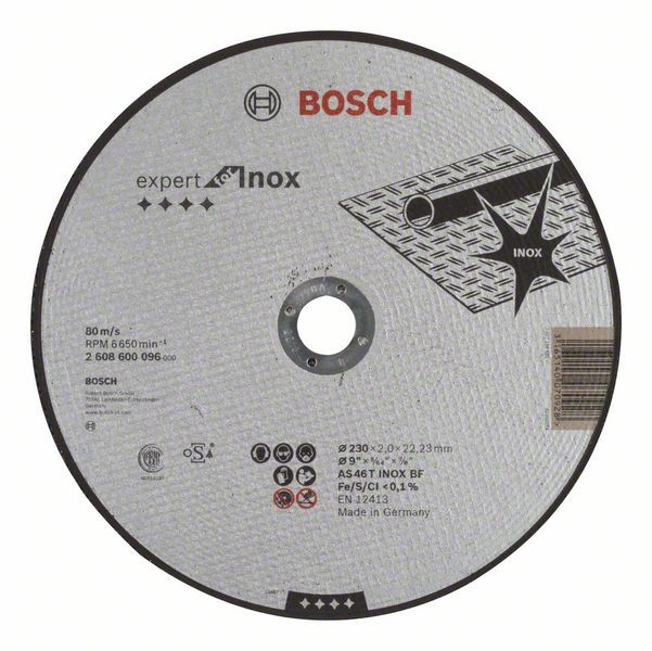 Disque à tronçonner à moyeu plat Expert for Inox Bosch 2608600096