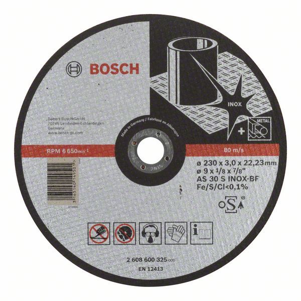 Disque à tronçonner à moyeu plat Expert for Inox Bosch 2608600325