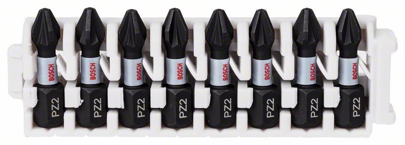 Pack d'embouts de vissage Impact Control, 8 pièces, 8 x PZ2 Bosch 2608522325