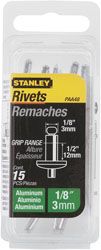 Rivet Aluminium - En Boite COURT - 3 mm x 3 (x 25 pcs) Stanley 1-PAA42T