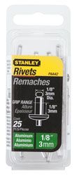 Rivet Aluminium - En Boite COURT - 3 mm x 3 (x 25 pcs) Stanley 1-PAA42T