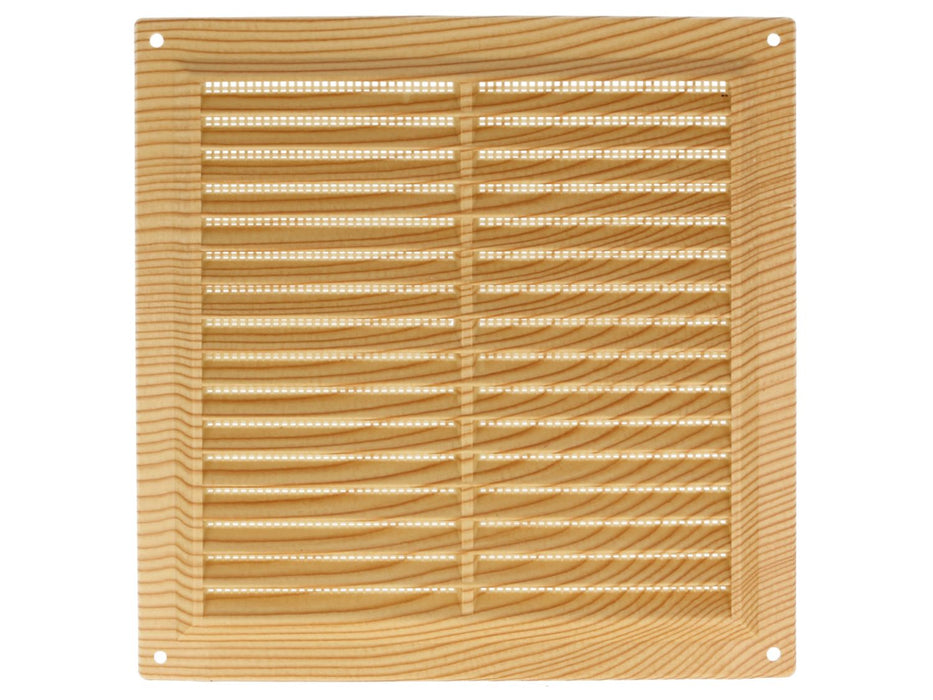 Grille d'aération en ABS 170 x 170 mm avec moustiquaire effet bois  AMIG23233