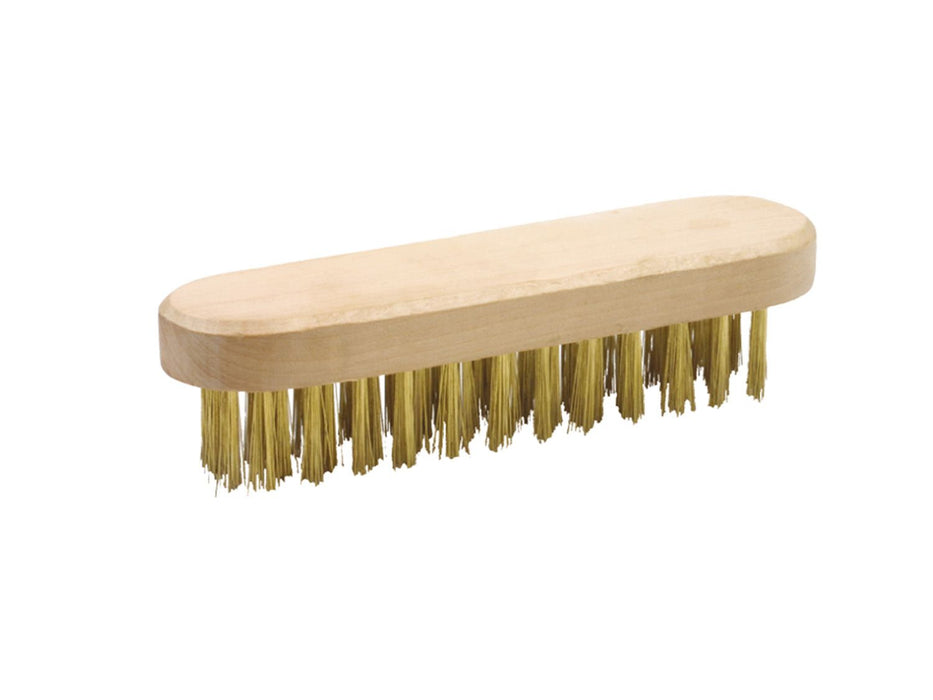 Brosse manuelle en bois avec manche en fil de fer en acier l 13720