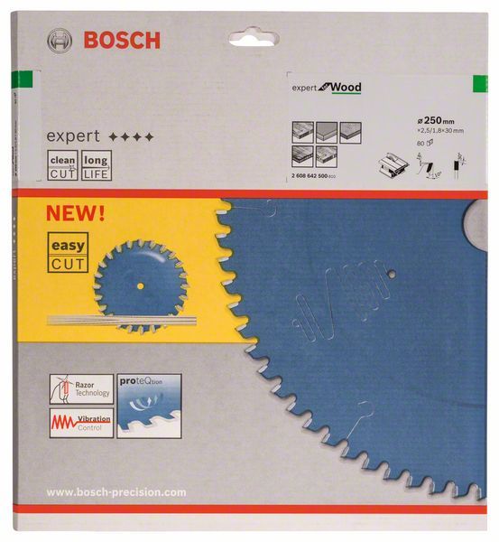 LSC Expert Wood 250X30X2.5/1.8X80D Bosch 2608642500