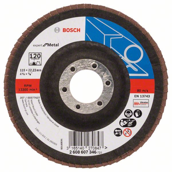 1 Plateau Lamel Metal 115 G120 Fibr Bosch 2608607346