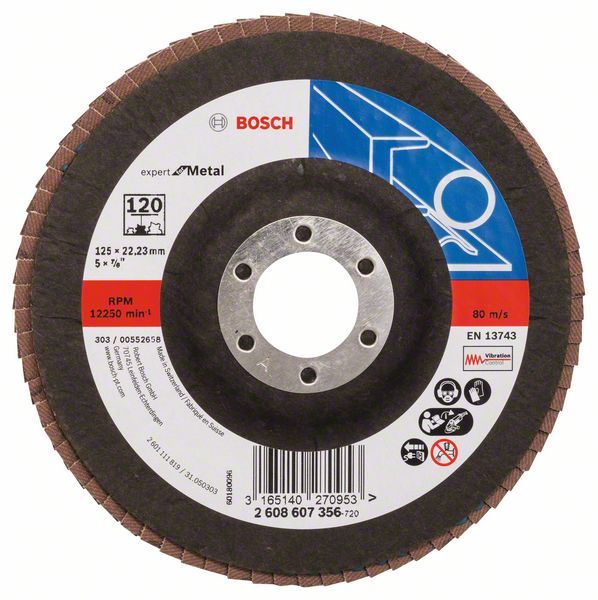 1 Plateau Lamel Metal 125 G120 Fibr Bosch 2608607356