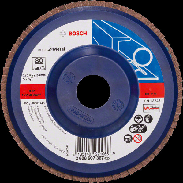 1 Plateau Lamell Metal 125 G80 Plas Bosch 2608607367