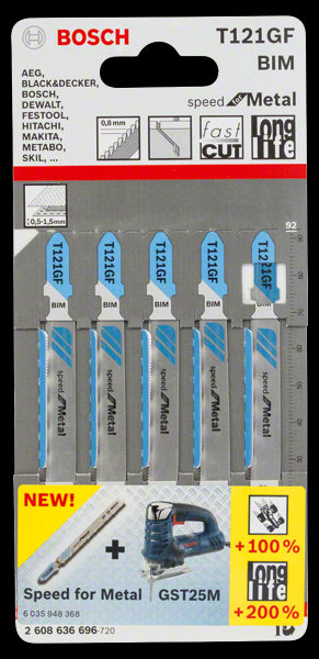 5 Lss Speed For Metal T121Gf Bosch 2608636696